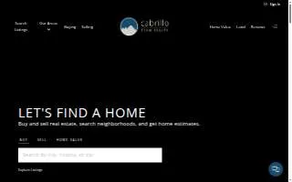 Cabrillo Team Realty website