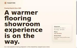 Carpet Club website