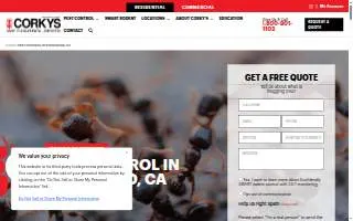 Corky's Pest Control of Escondido website
