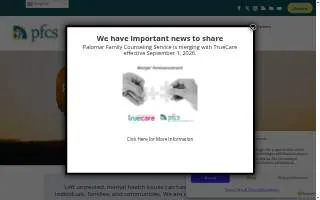Palomar Family Counseling Service website
