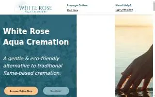 White Rose Aqua Cremation, Inc. website