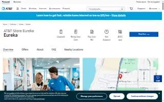 AT&T Store of Eureka website