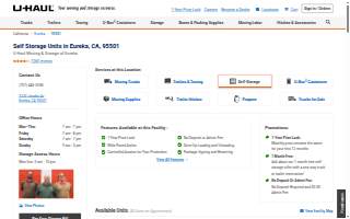 Collegeboxes at U-Haul Moving & Storage of Eureka