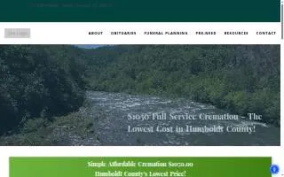 Humboldt Cremation & Funeral Services website