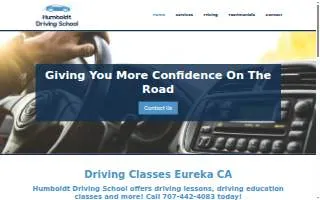 Humboldt Driving School website