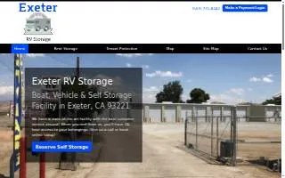 Exeter RV Storage website