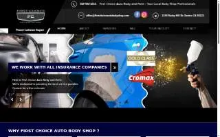 First Choice Auto Body Shop website