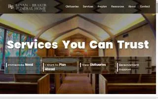 Bryan-Braker Funeral Home website