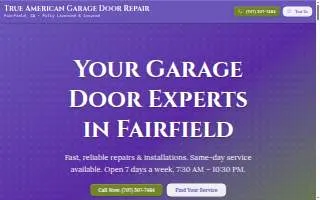 True American Garage Door Repair of Fairfield website