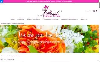 Fallbrook Flower Shop website