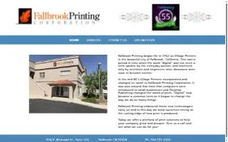 Fallbrook Printing website