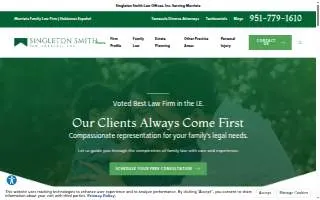 Singleton Smith Law Offices, Inc. of Fallbrook website