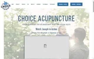 Choice Acupuncture Clinic website