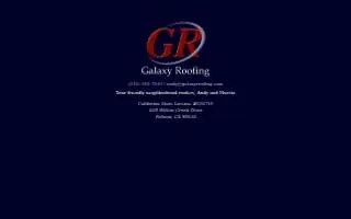 Galaxy Roofing - Lic. #696710 website