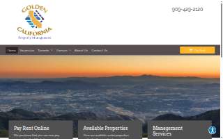 Golden California Property Management website