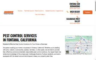 Harris Termite & Pest Control of Fontana website