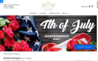 Julietas Flowers and Supplies website