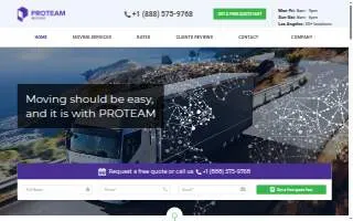 Proteam Moving INC website
