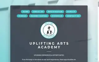 Uplifting Arts Academy website