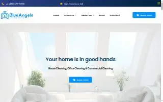 Blue Angels Cleaning website