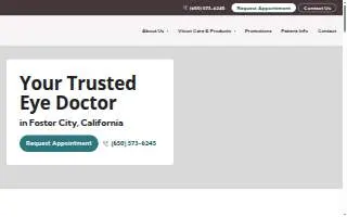 Foster City Eye Care website