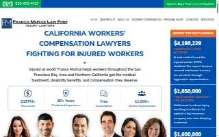Franco Munoz Law Firm, San Mateo website