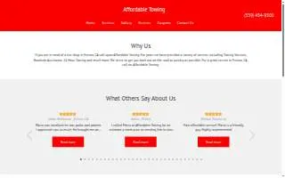 Affordable Towing of Fresno website