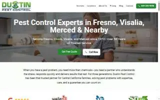 Dustin Pest Control of Fresno website