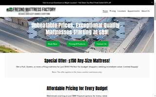 Fresno Mattress Factory website