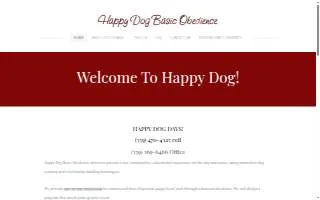 Happy Dog Basic Obedience website