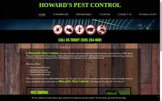 Howard's Pest Control website