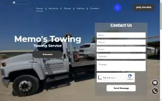 Memo's Towing website