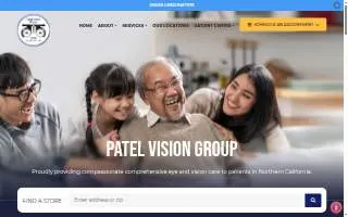 Patel Vision Group Fresno website