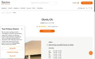 Stanton Optical of Fresno website