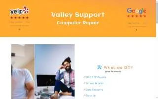 Valley Support website