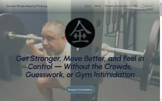 Zenshin Fitness Personal Training website