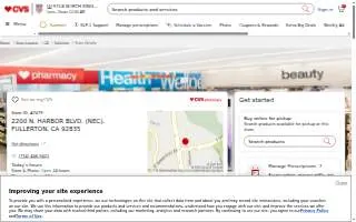CVS Pharmacy of Fullerton website