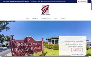 Gregerson Tax Services website