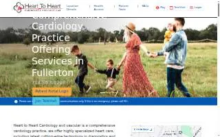 Heart to Heart Cardiology and Vascular website