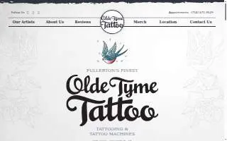 Olde Tyme Tattoo of Fullerton website