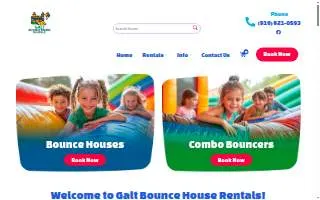 Galt Bounce House Rentals website