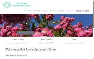 Galt Family Optometric Center website