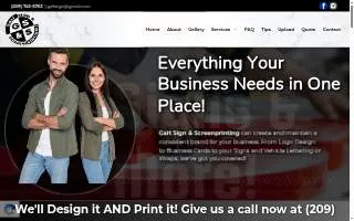 Galt Sign & Screenprinting Inc. website