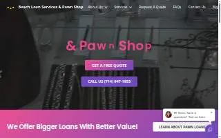 Beach Loan Services Pawn Shop of Garden Grove website