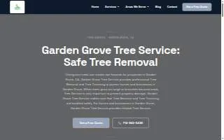 Garden Grove Tree Service website