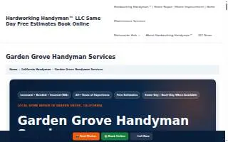 Handyman Services Garden Grove website