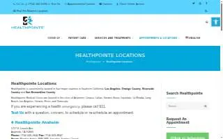 Healthpointe Garden Grove website