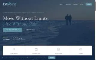 Restore Orthopedics and Spine Center of Garden Grove website