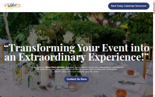 Silver Party Rentals website