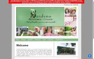 Gardena Retirement Center website